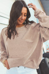 Apricot corduroy oversized sweatshirt