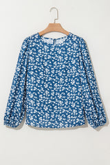 Blouse bleue à lanternes-A WOMAN WE LOVE