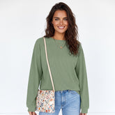 Grass green corduroy oversized sweatshirt