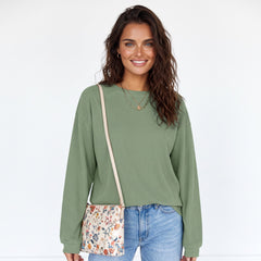 Sweat oversize en velours côtelé vert herbe