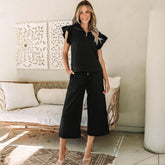 Ensemble haut et pantalon large *