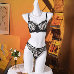 🌸 Ensemble 2 pièces Noir – Douce Éclosion