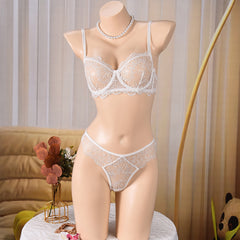 🌸 Ensemble 2 pièces Blanc – Douce Éclosion