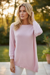 Pull rose asymétrique COLLOSEUM