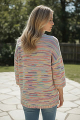 🌈 Pull multicolore maille douce – Laura Kent