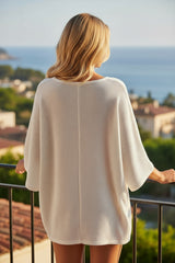 🤍 Pull léger texturé col V