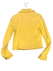 Veste en jean courte coloris jaune