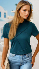 Camisetas clásicas con rayas de palillo de dientes *