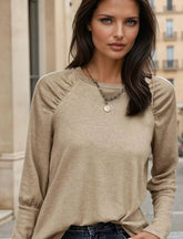 Pale khaki knitted khaki top *