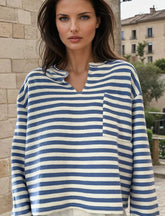 High -c -collar high with sky blue stripes *
