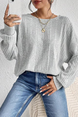 Long sleeve top in cross knitting *