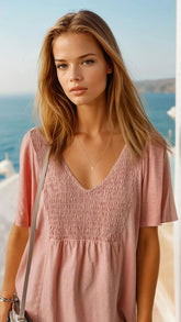 Haut Babydoll Smockée *