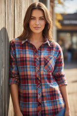 Amplia camisa vintage para baldosas rojas *