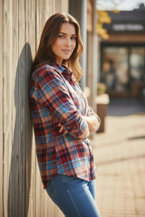 Amplia camisa vintage para baldosas rojas *