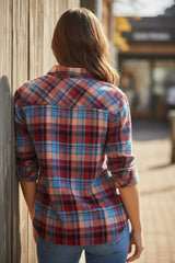 Amplia camisa vintage para baldosas rojas *