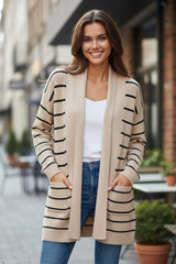 Cardigan open to black stripes *