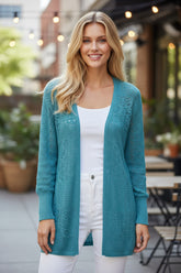 Cardigan Léger à Motifs et Manches Dolman