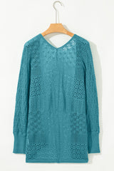 Cardigan Léger à Motifs et Manches Dolman