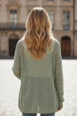 Cardigan Ajouré à Bord Festonné