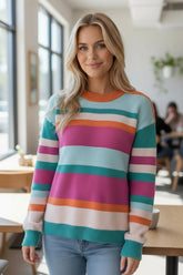 Pull à manches bouffantes et épaules tombantes *