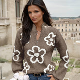 Pull à col montant avec demi-fermeture éclair *