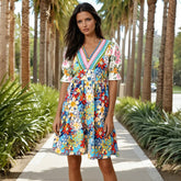 Robe Bohème Fleurie avec Patchwork au Crochet *