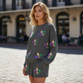 Haut et short à manches longues et cordon *