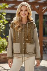 Gran chaqueta de taza citada Jungle texturizada Textured