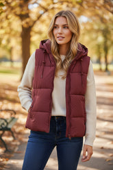 Chaqueta con capucha con bolsas laterales con cremallera arcilla