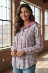 Bout buttoned hooded jacket *