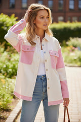 Delicacy Two-Tone Seamed Corduroy Jacket