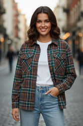 Brown buttoned shirt *