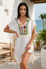đș SOLEIL NOMADE â La robe bohĂšme blanche aux dĂ©tails artisanaux envoĂ»tants