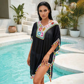 🌺 SOL NÓMADA – El vestido bohemio negro con detalles artesanales irresistibles
