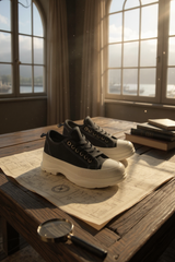 Baskets basses unisexes – Noire