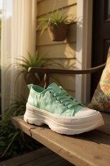 Baskets basses unisexes – Verte