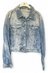 Veste Vintage en jean bleu clair délavé