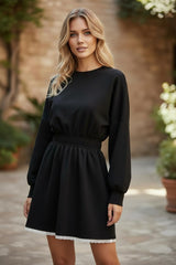 Robe courte fluide Noire
