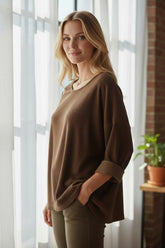 ✨ Haut douceur oversize Marron