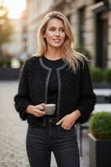 Veste à manches longues effet texturé ✨ Élégance Texturée