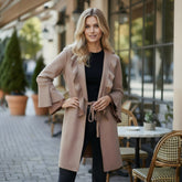 🌸 Manteau à volants Miny& en tissu satiné doux