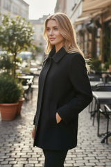 🖤 Manteau feutré AVA – Minimalisme élégant