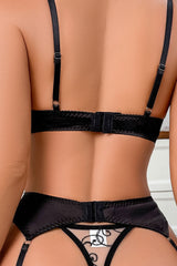💎 Ensemble Lingerie Séduction Élégance - Noir et Broderies Sophistiquées 💎
