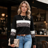 Long sleeve sweatshirt in patchwork *