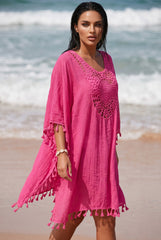 La robe plage bohème fuishia qui illumine chaque silhouette