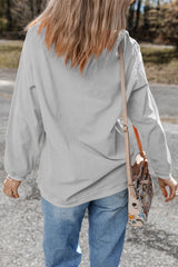 Light gray corduroy oversized sweatshirt