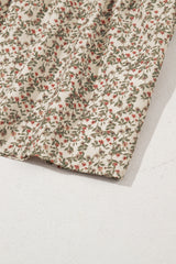 Top con mangas hinchadas y estampado floral