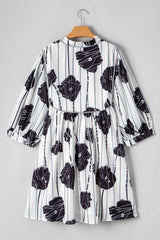 Large mini-size floral-red-red side 3/4*