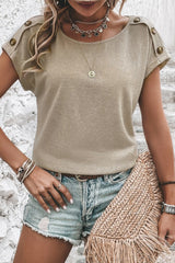 Relaxed T-shirt with bat handles *