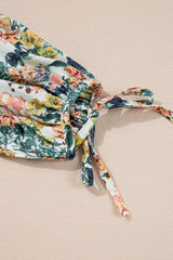 Vestido floral azul cielo con 3/4 mangas *